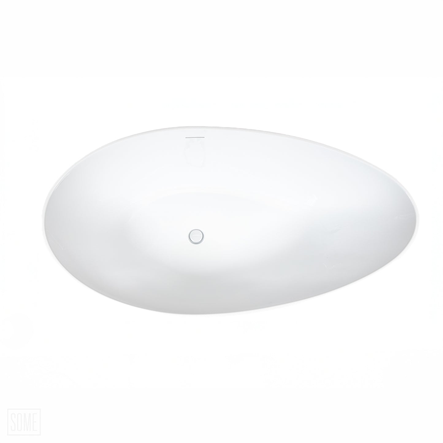 Drop White Gloss frístandandi baðkar