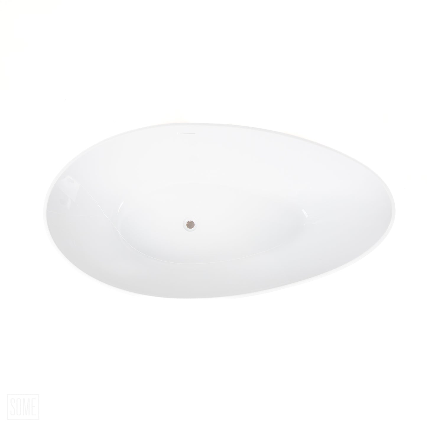 Drop White Gloss frístandandi baðkar