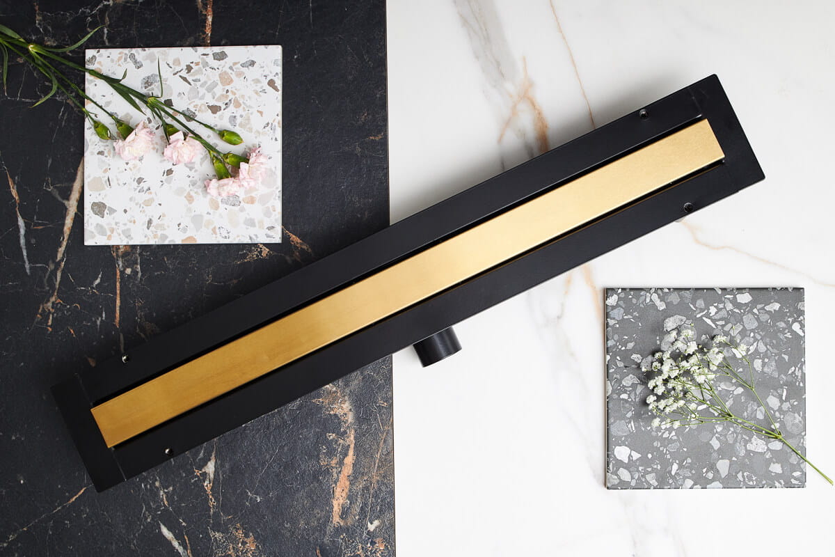 LINE PRO - Brushed Natural Gold niðurfall