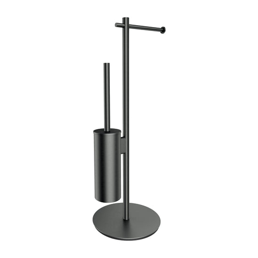 Klósettrúllustandur með Bursta (Frístandandi) Brushed Graphite