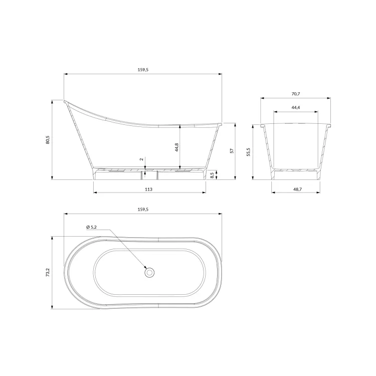 VENEZIA M+ | Frístandandi baðkar