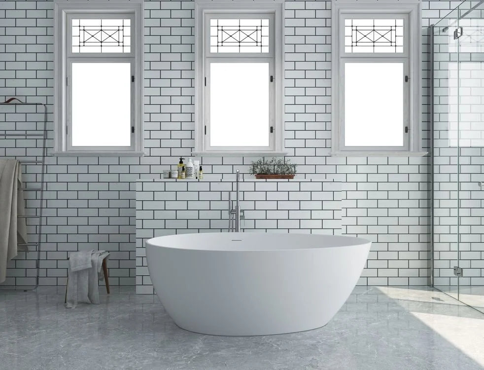 Drop White Gloss  frístandandi baðkar