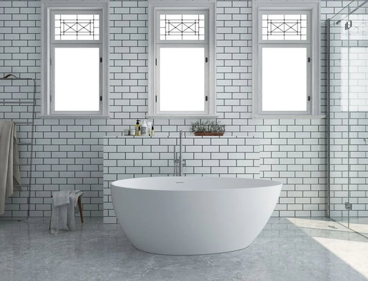 Drop White Gloss  frístandandi baðkar