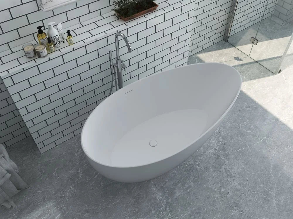 Drop White Gloss  frístandandi baðkar