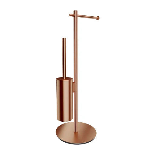 Klósettrúllustandur með Bursta (Frístandandi) (Brushed Copper)