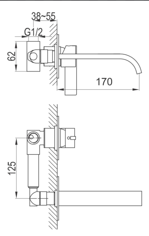 Handlaugar krani - 17 cm.