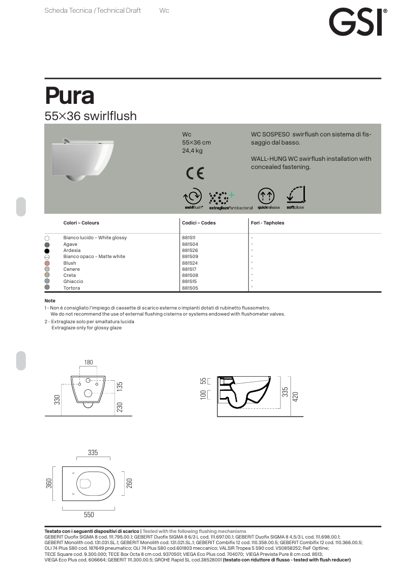 Salerni Pura 36x55